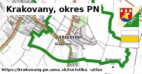 Krakovany, okres PN Turistické trasy  