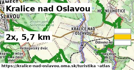 Kralice nad Oslavou Turistické trasy  