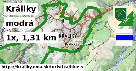 Králiky Turistické trasy modrá 