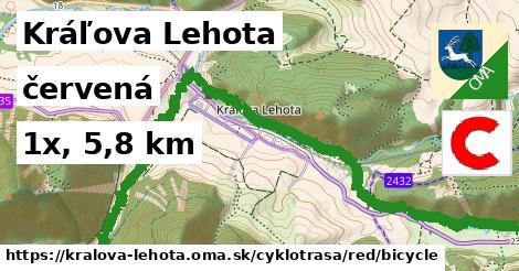 Kráľova Lehota Cyklotrasy červená bicycle