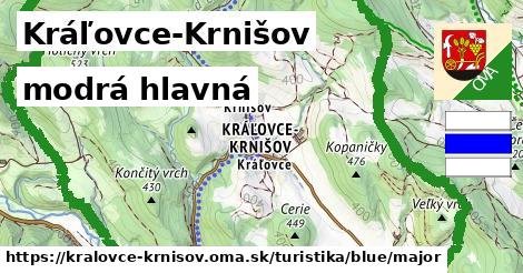 Kráľovce-Krnišov Turistické trasy modrá hlavná