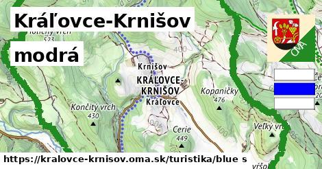 Kráľovce-Krnišov Turistické trasy modrá 