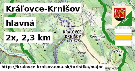 Kráľovce-Krnišov Turistické trasy hlavná 