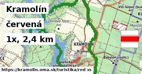 Kramolín Turistické trasy červená 