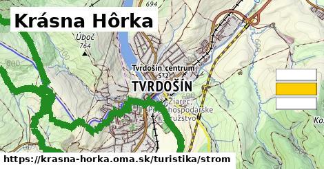 Krásna Hôrka Turistické trasy strom 