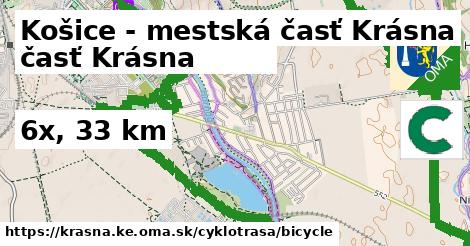 Košice - mestská časť Krásna Cyklotrasy bicycle 