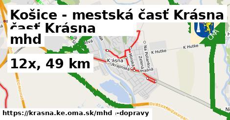 Košice - mestská časť Krásna Doprava  