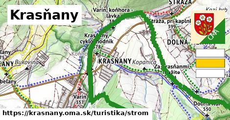 Krasňany Turistické trasy strom 