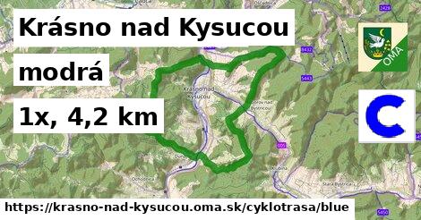 Krásno nad Kysucou Cyklotrasy modrá 