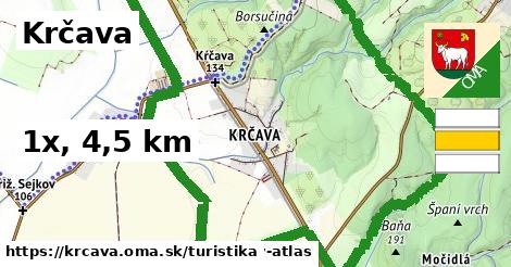 Krčava Turistické trasy  