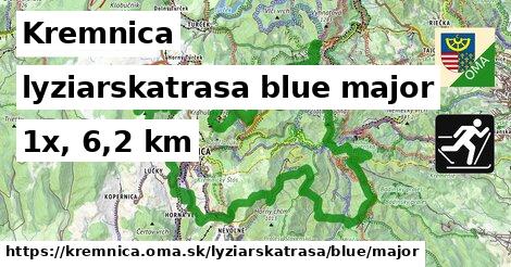 Kremnica Lyžiarske trasy modrá hlavná