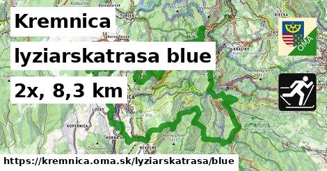 Kremnica Lyžiarske trasy modrá 