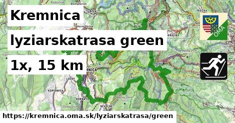 Kremnica Lyžiarske trasy zelená 
