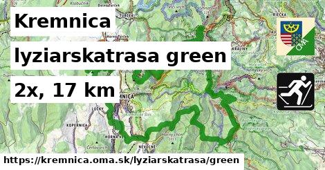 Kremnica Lyžiarske trasy zelená 