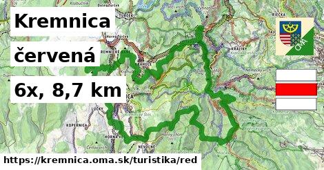 Kremnica Turistické trasy červená 