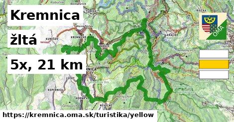 Kremnica Turistické trasy žltá 