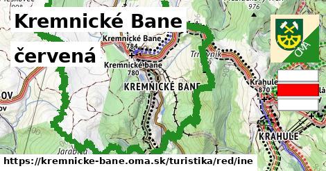 Kremnické Bane Turistické trasy červená iná