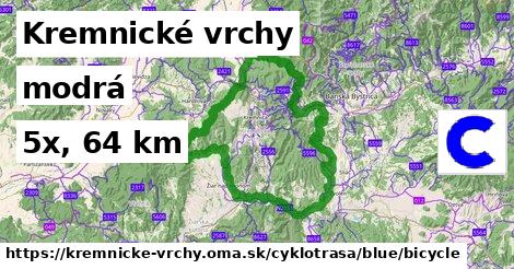 Kremnické vrchy Cyklotrasy modrá bicycle