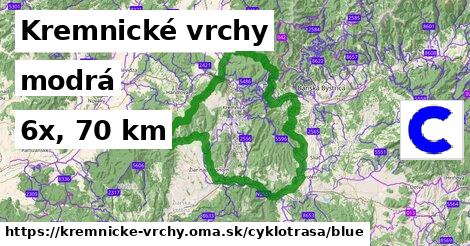 Kremnické vrchy Cyklotrasy modrá 