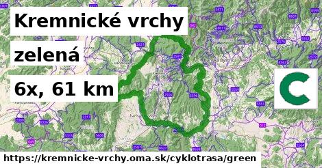 Kremnické vrchy Cyklotrasy zelená 