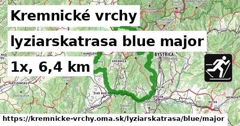Kremnické vrchy Lyžiarske trasy modrá hlavná