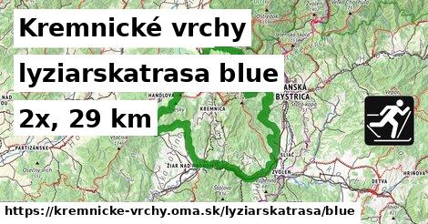 Kremnické vrchy Lyžiarske trasy modrá 