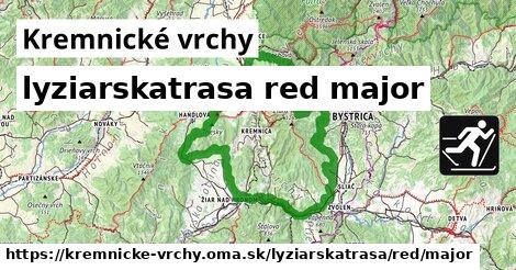 Kremnické vrchy Lyžiarske trasy červená hlavná