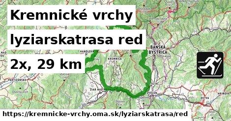 Kremnické vrchy Lyžiarske trasy červená 