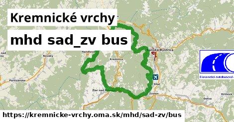 Kremnické vrchy Doprava sad-zv bus