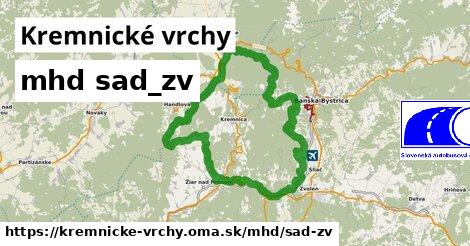 Kremnické vrchy Doprava sad-zv 