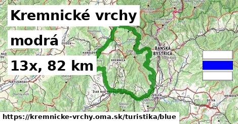 Kremnické vrchy Turistické trasy modrá 