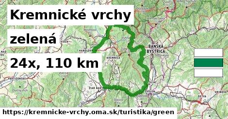 Kremnické vrchy Turistické trasy zelená 