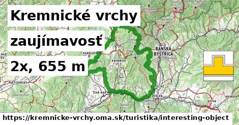 Kremnické vrchy Turistické trasy zaujímavosť 