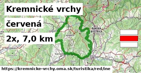 Kremnické vrchy Turistické trasy červená iná