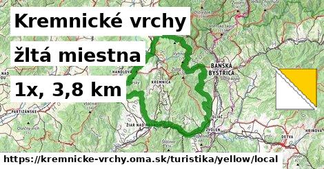 Kremnické vrchy Turistické trasy žltá miestna