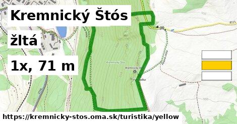 Kremnický Štós Turistické trasy žltá 