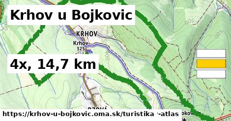 Krhov u Bojkovic Turistické trasy  