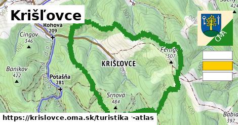 Krišľovce Turistické trasy  