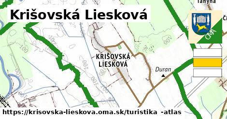 Krišovská Liesková Turistické trasy  