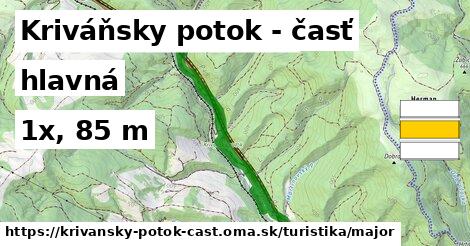 Kriváňsky potok - časť Turistické trasy hlavná 