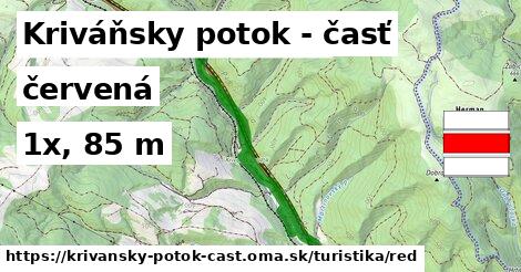 Kriváňsky potok - časť Turistické trasy červená 
