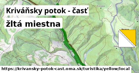 Kriváňsky potok - časť Turistické trasy žltá miestna