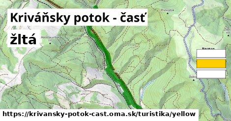 Kriváňsky potok - časť Turistické trasy žltá 