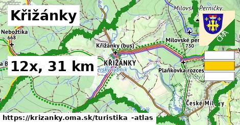 Křižánky Turistické trasy  