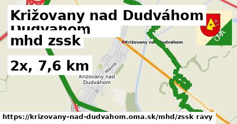 Križovany nad Dudváhom Doprava zssk 