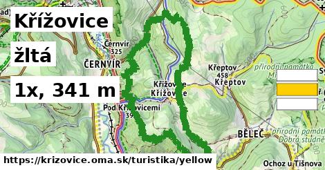 Křížovice Turistické trasy žltá 
