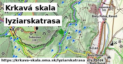 Krkavá skala Lyžiarske trasy  