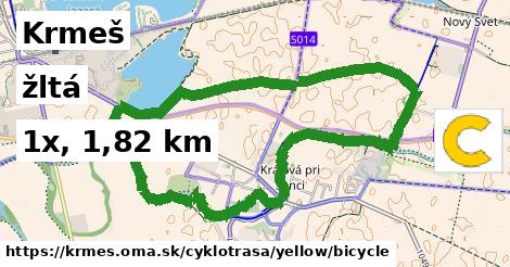 Krmeš Cyklotrasy žltá bicycle