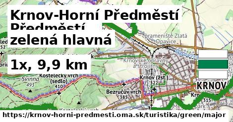 Krnov-Horní Předměstí Turistické trasy zelená hlavná
