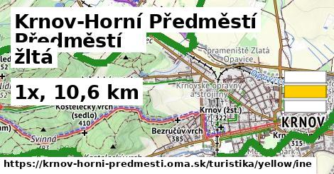 Krnov-Horní Předměstí Turistické trasy žltá iná